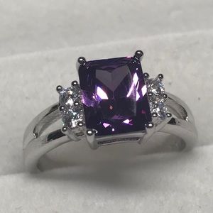 **SOLD** Size 8, Sterling Silver “Amethyst” Ring